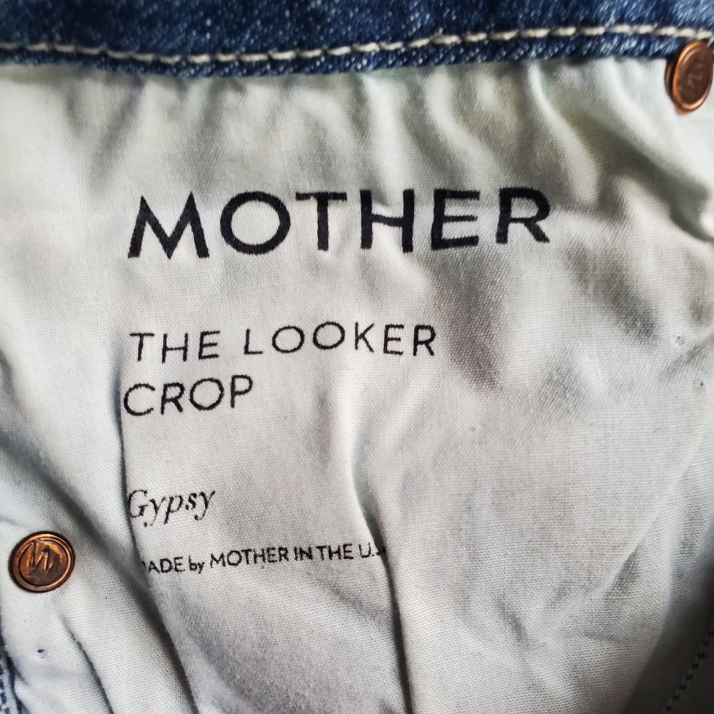 MOTHER The Looker Crop Gypsy Skinny Jeans Distressed - Picture 8 of 9